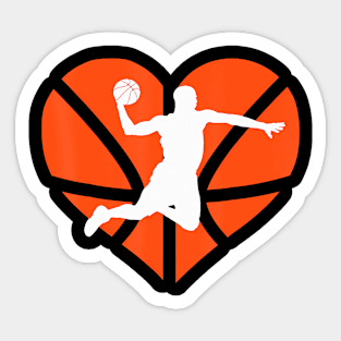 Valentines Day Heart Dunking Basketball Boys Girls Kids Ball Sticker